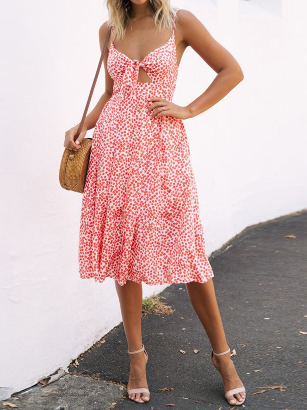 Mira | Sweetheart Cutout Midi Dress