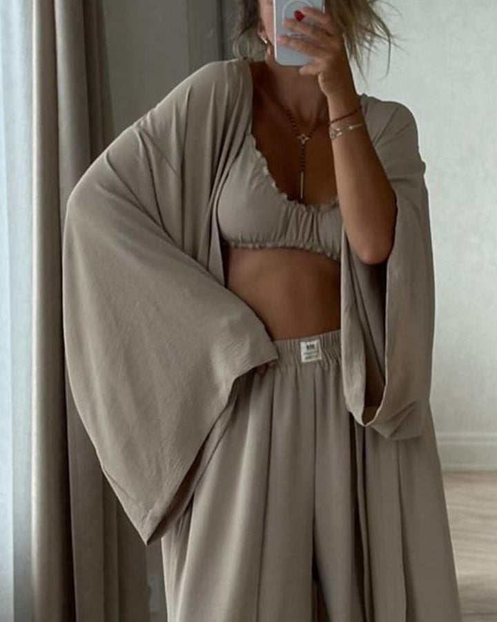 Lissa | Cardigan and Wide-Leg Set