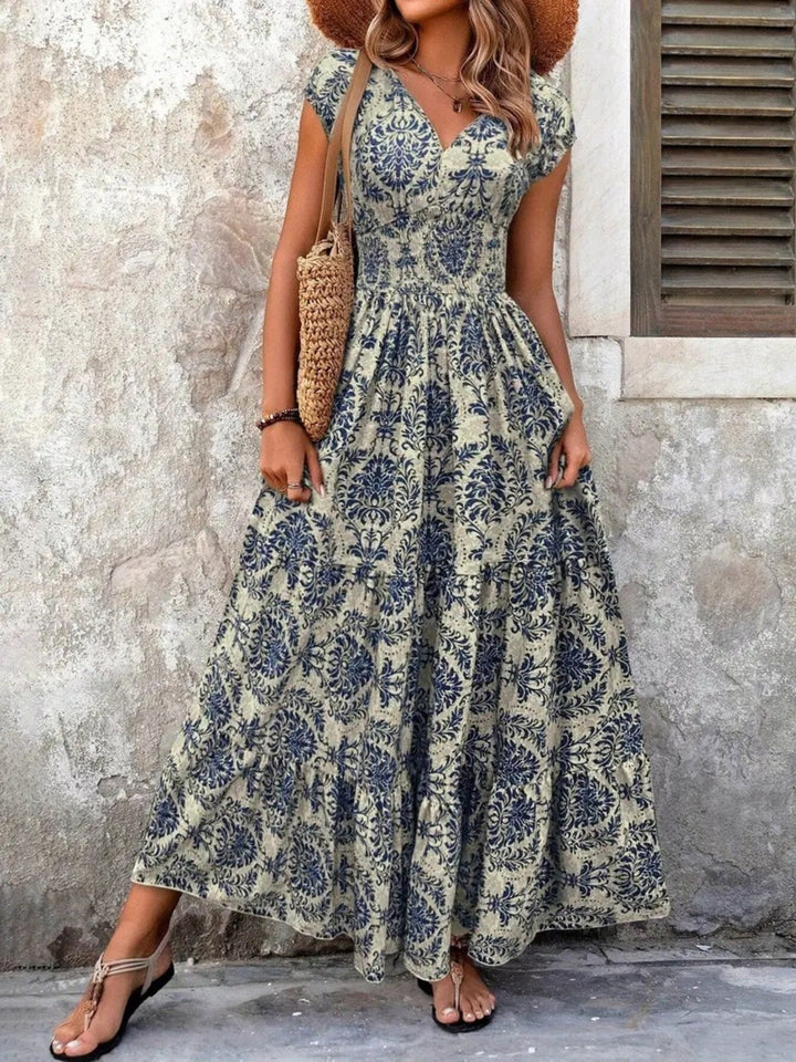 Solara | Printed Tiered Maxi Dress