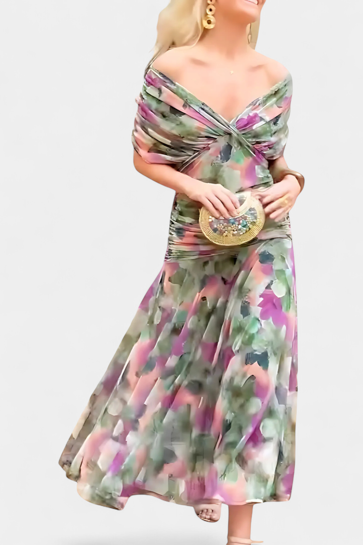 Adriana | Floral Pleated Dress