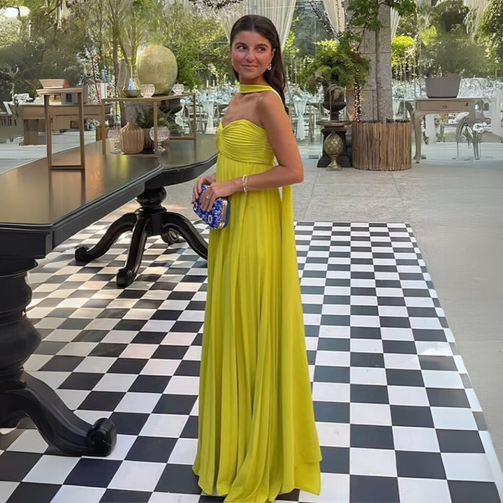 Delaney | Strapless Pleated Dress