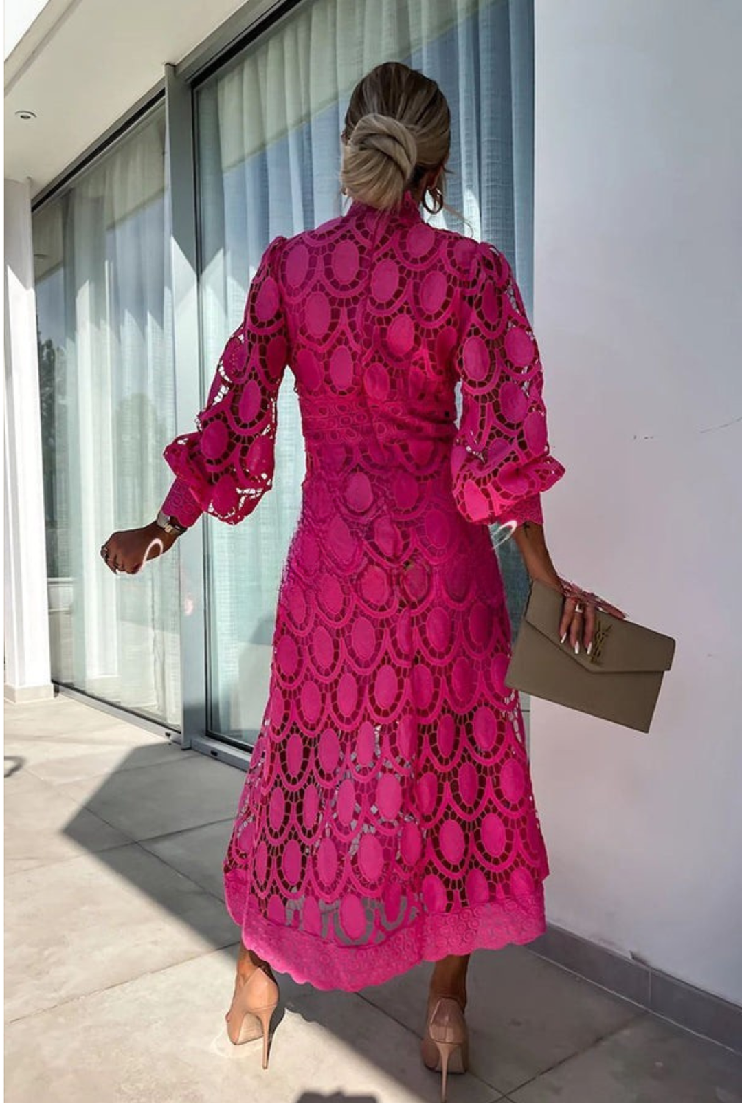 Céliane | Lace Elegance Midi Dress