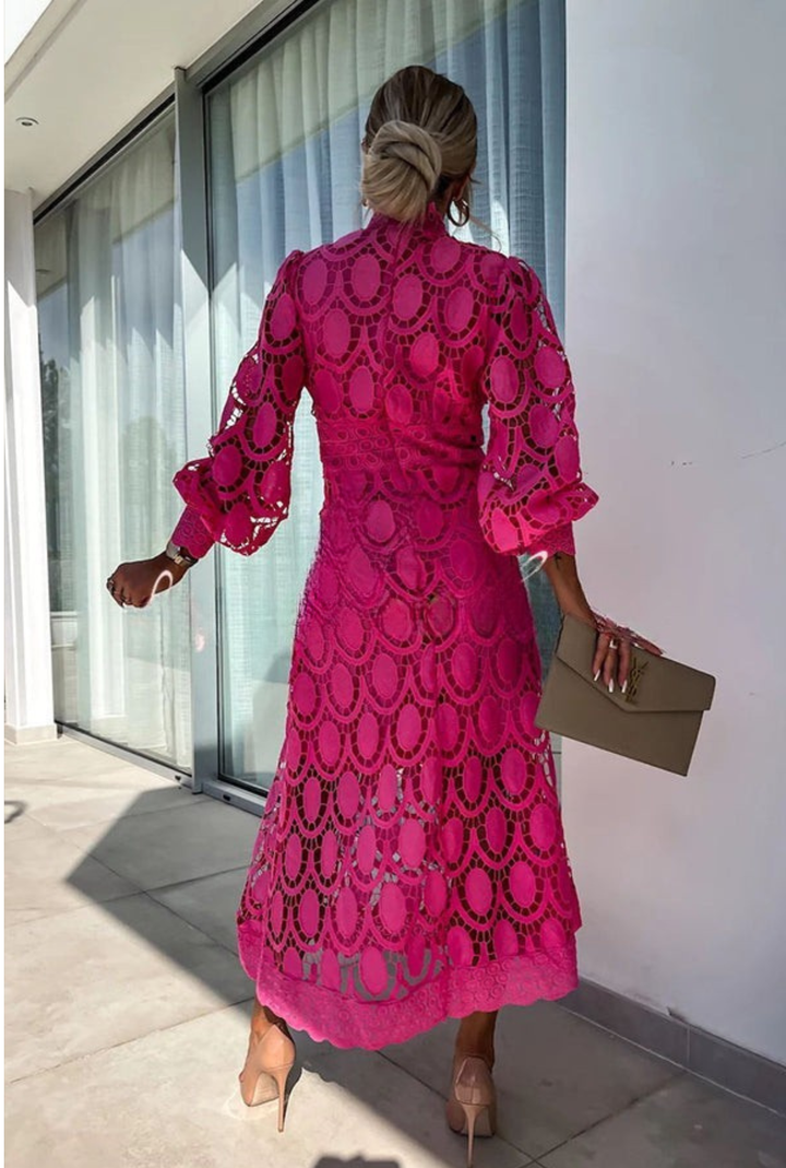 Céliane | Lace Elegance Midi Dress