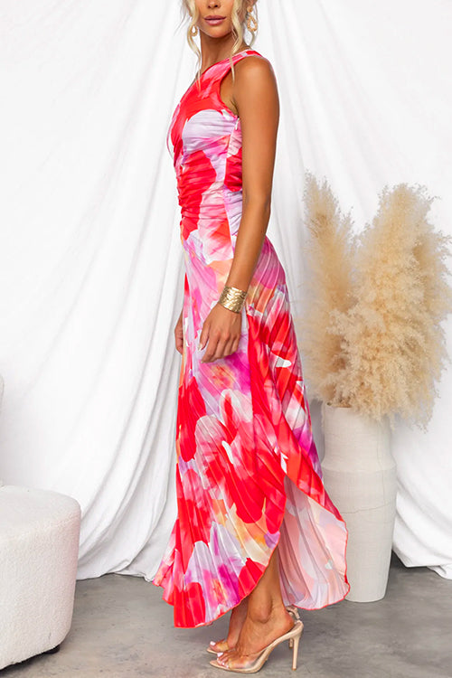 Elvire | One Shoulder Pleated Dress