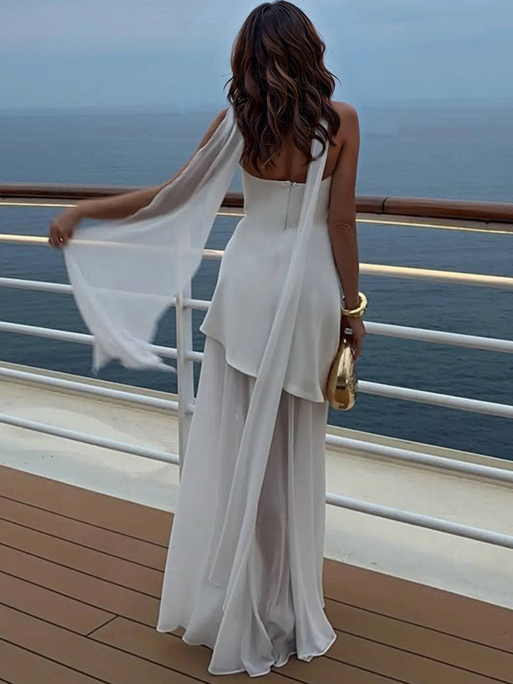 Zarelle | Tulle Slit Dress