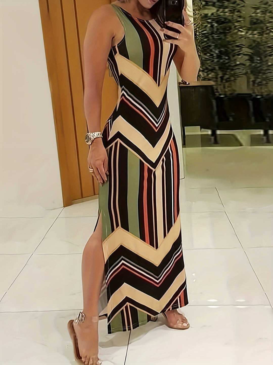 Tessa | Geometric Maxi Dress