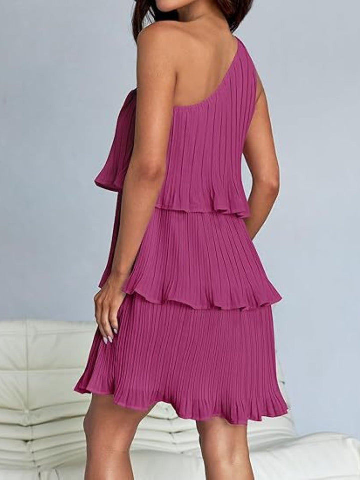 Soréva | One Shoulder Layered Mini Dress