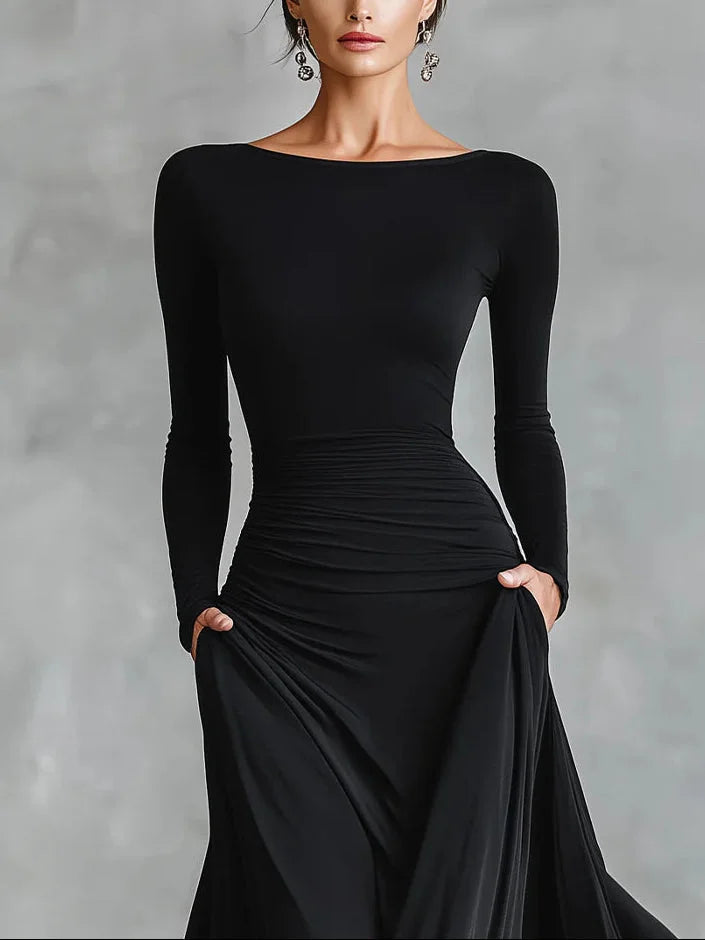 Anastasia | Robe Maxi en Crêpe