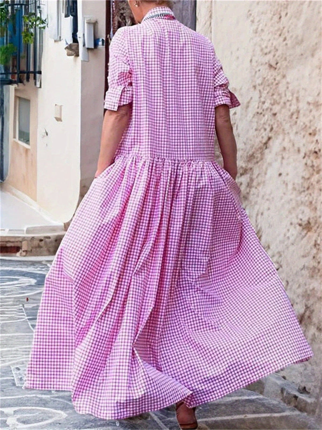 Roselle | Gingham Maxi Dress
