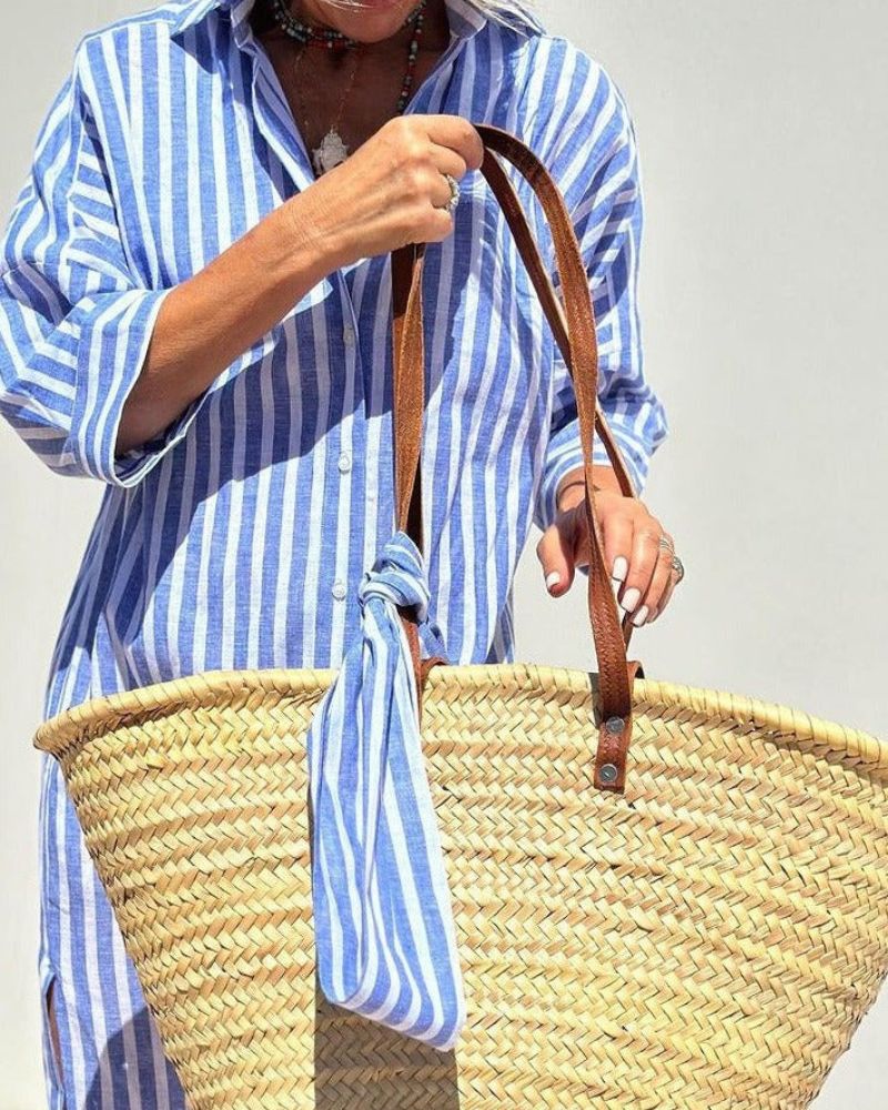 Elowyn | Striped Shirt Dress