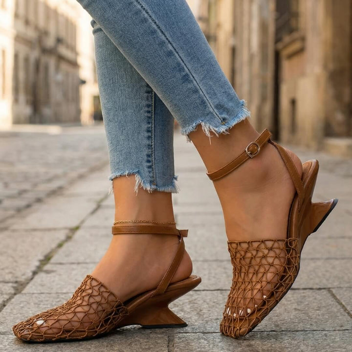 Cirea | Mesh Strap Heels
