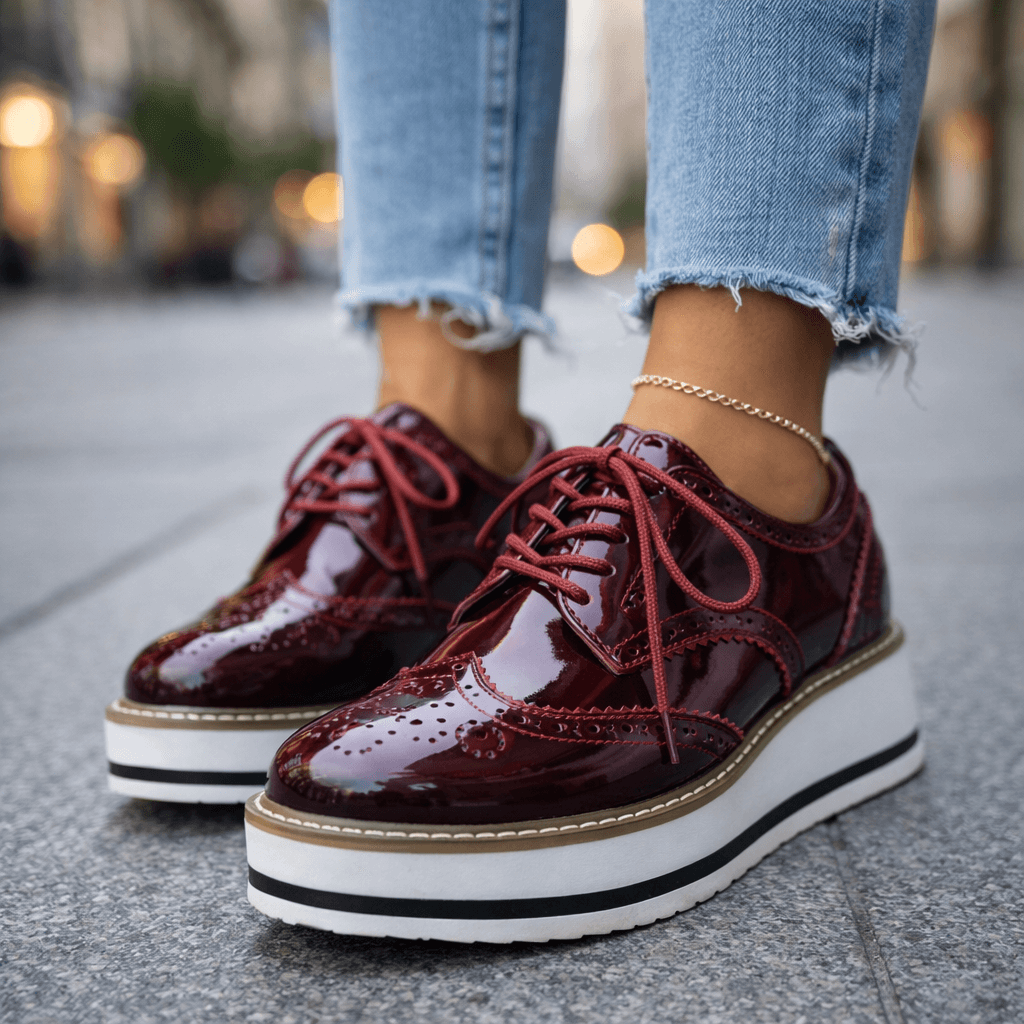 Virena | Brogue Platform Shoes