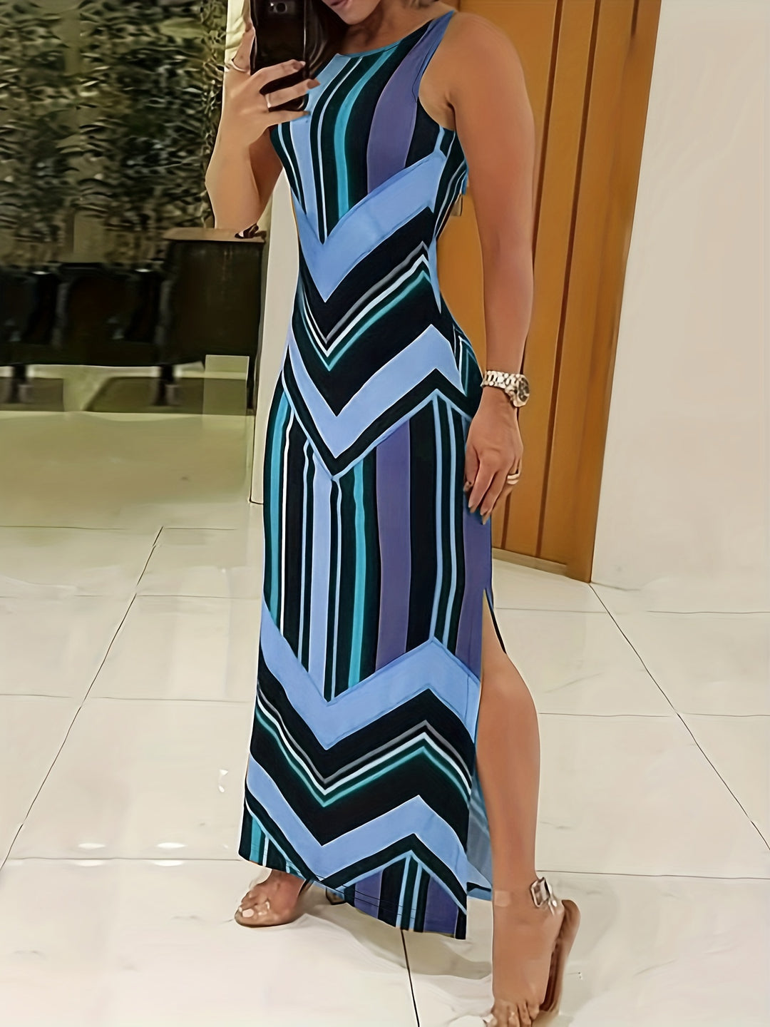 Tessa | Geometric Maxi Dress