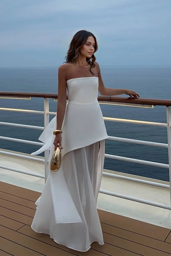 Zarelle | Tulle Slit Dress