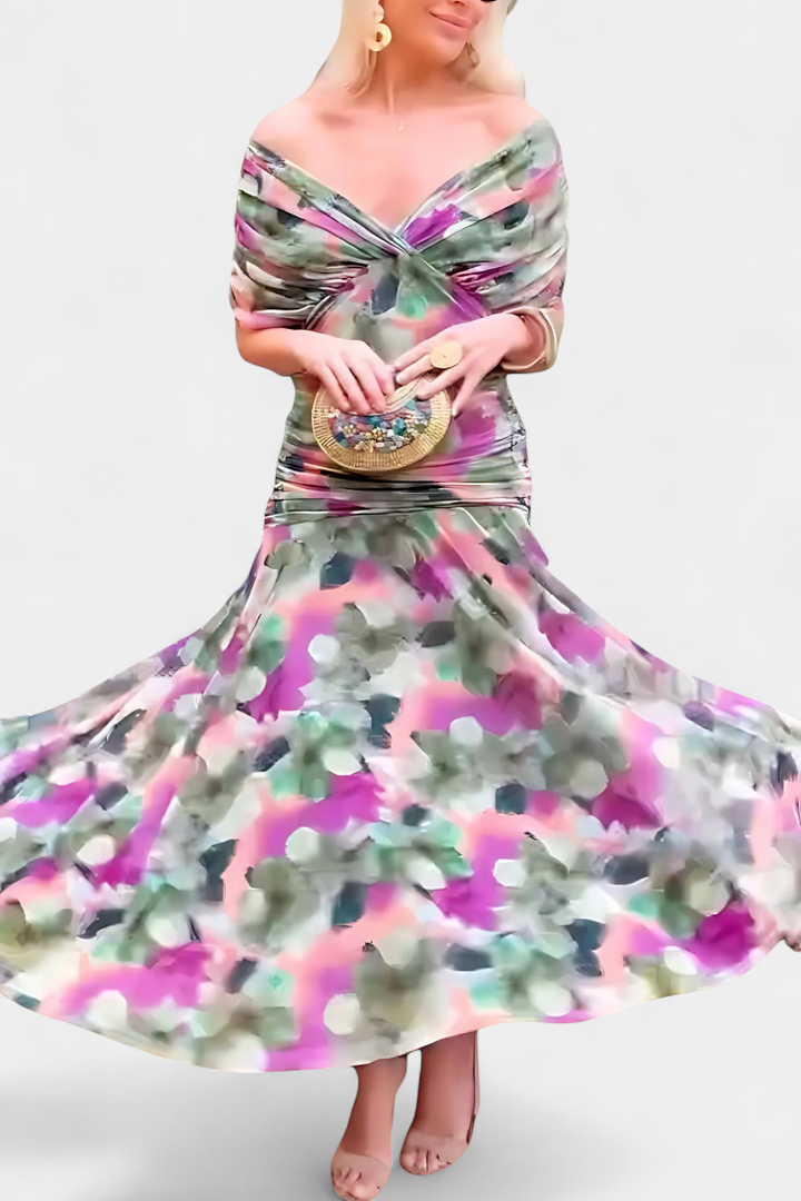 Adriana | Floral Pleated Dress
