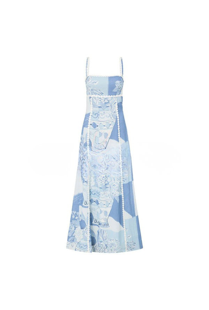 Aveline | Blossom Linen Maxi Dress