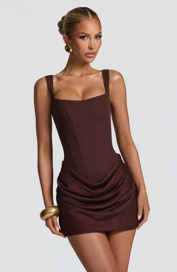 Alicia | Pleated Halter Dress