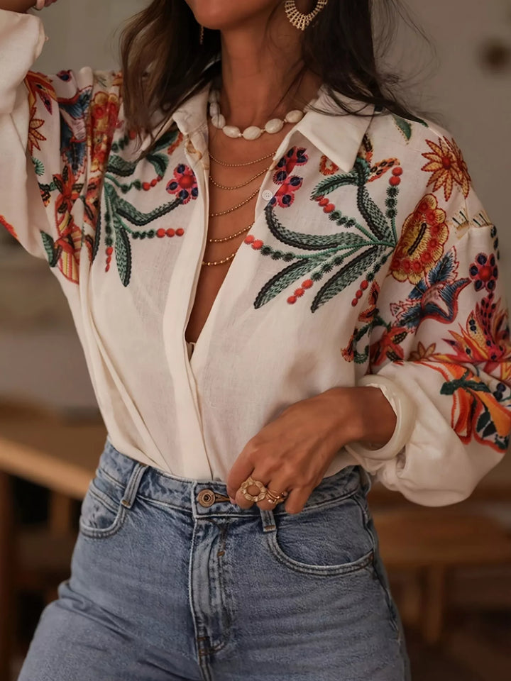 Lauren | Floral Button-Up Shirt