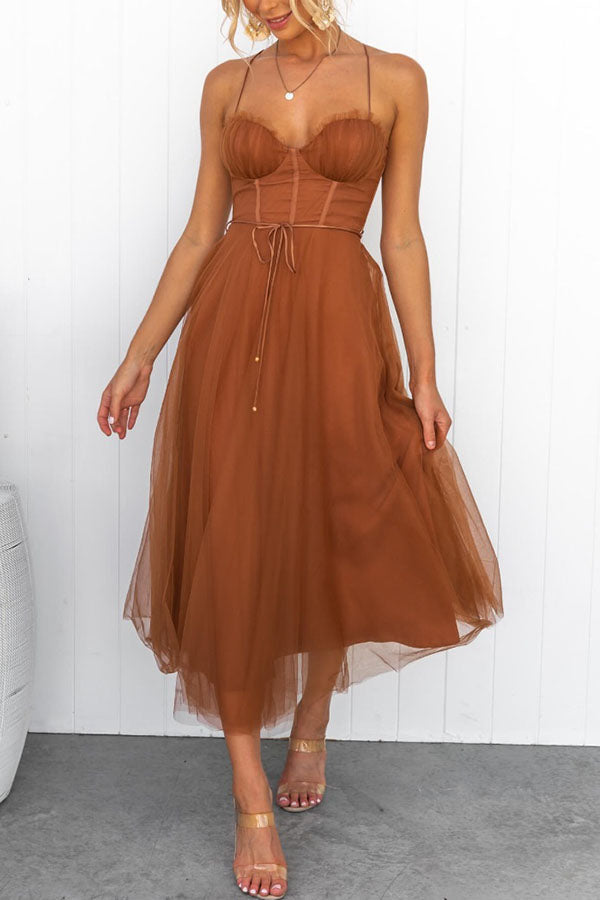 Alina | Tulle Midi Dress