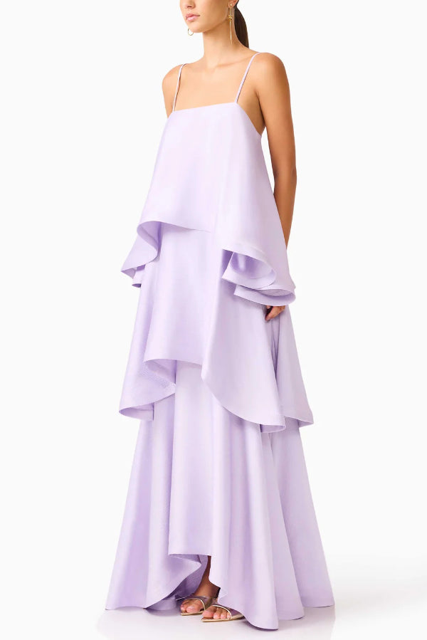 Eloria | Layered Satin Maxi Dress