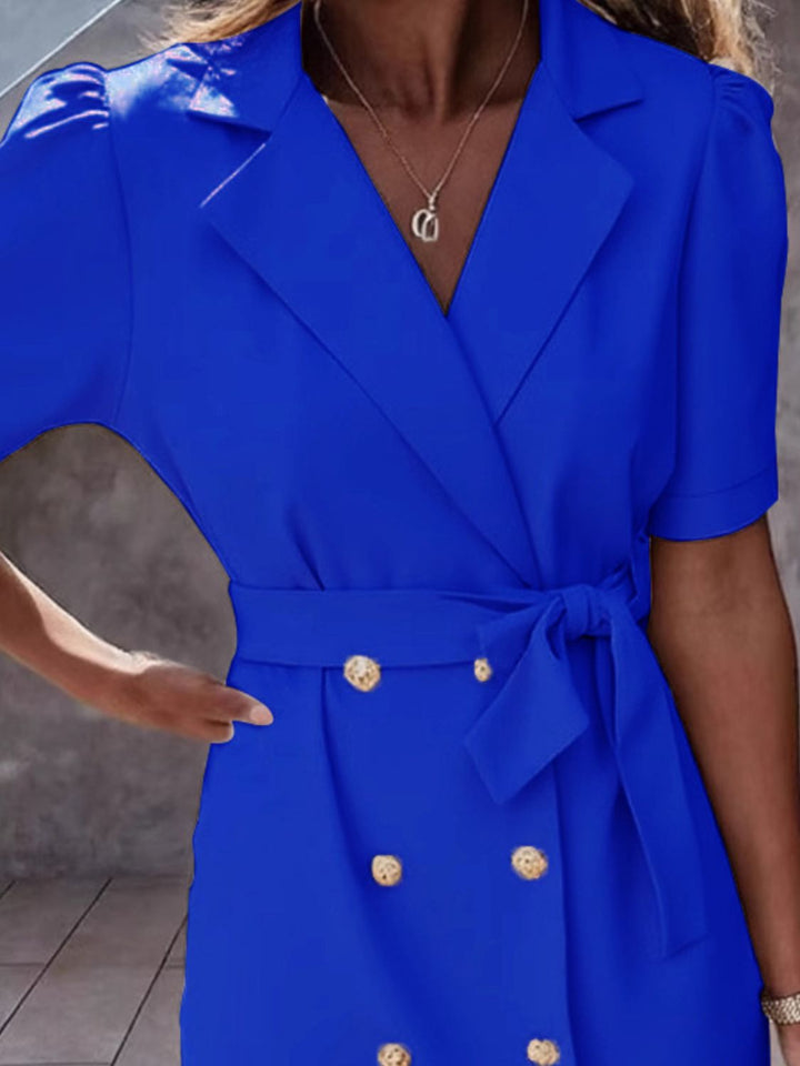 Cayla | Tie Waist Blazer Mini Dress