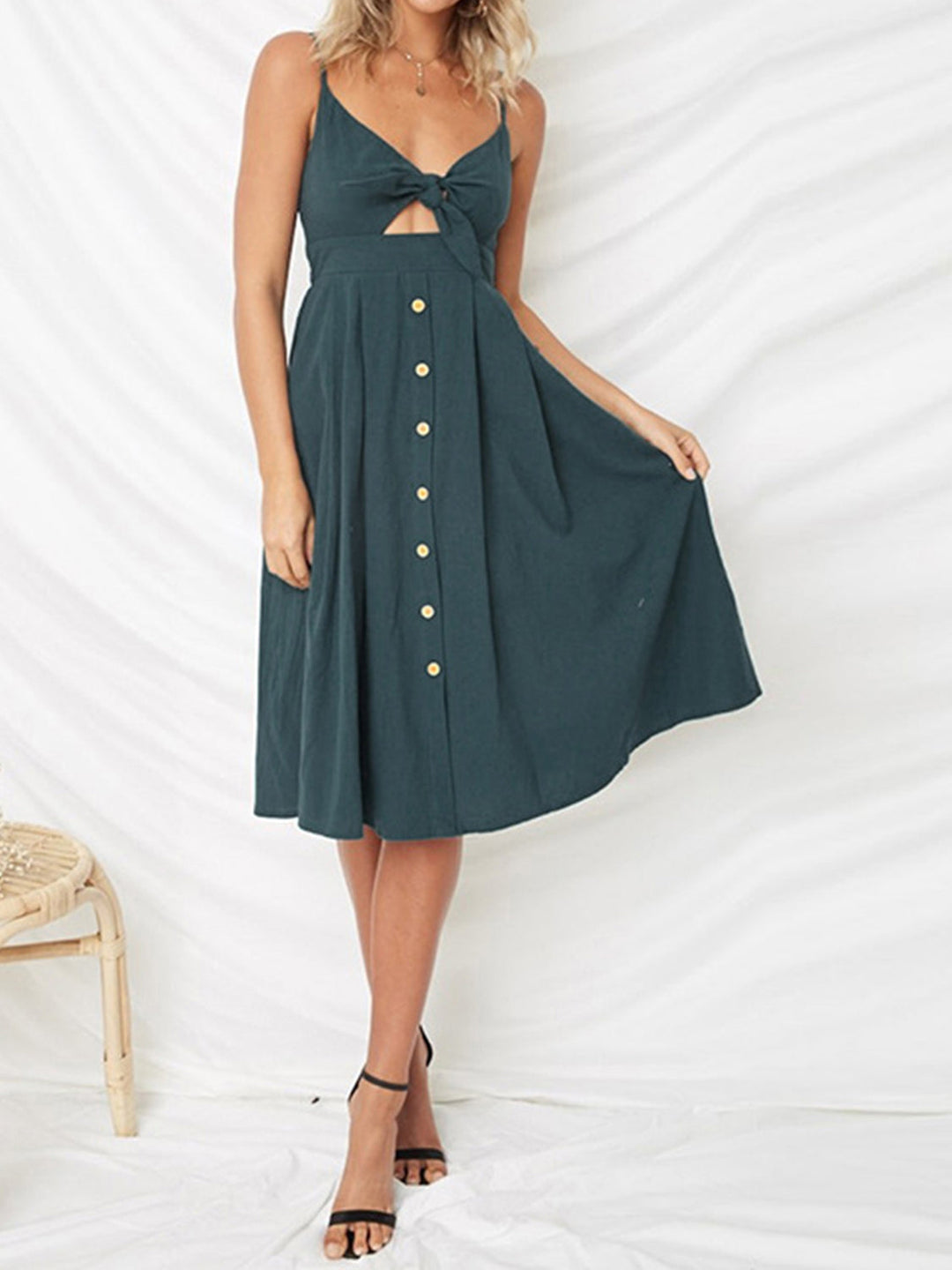Mira | Sweetheart Cutout Midi Dress