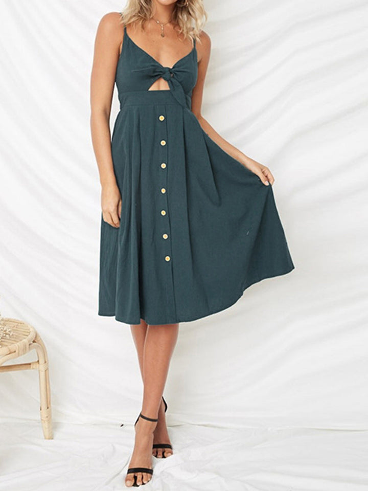 Mira | Sweetheart Cutout Midi Dress