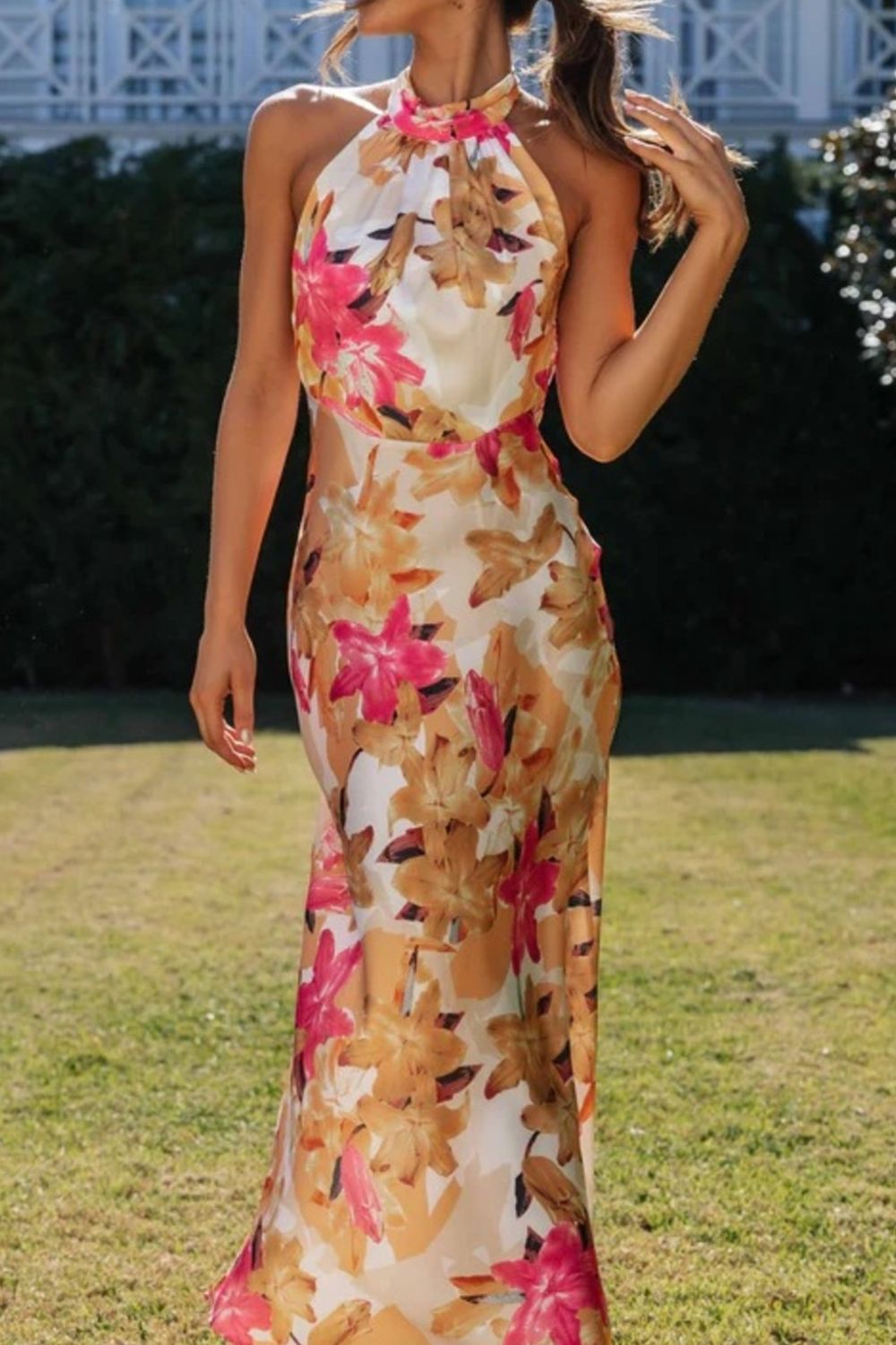 Solmira | Floral Halter Maxi Dress