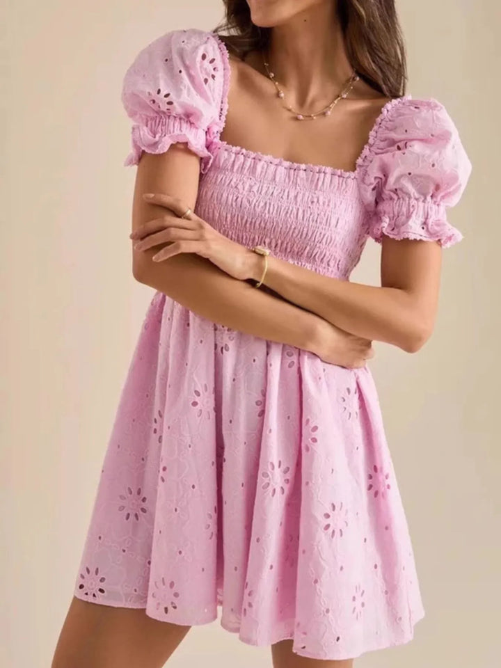 Lunéa | Eyelet Smocked Mini Dress