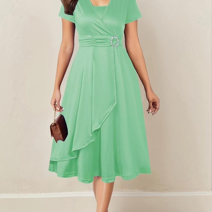 Nadia | Asymmetric Midi Dress
