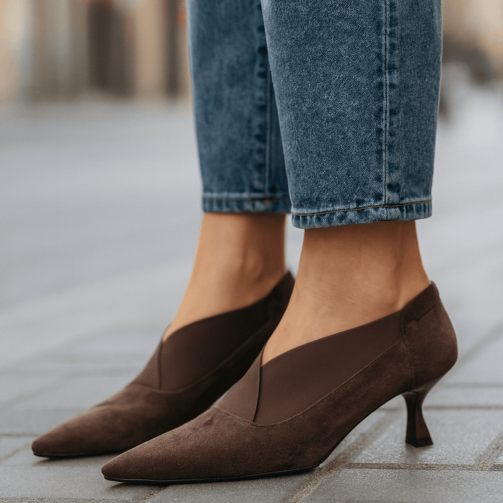 Sanda | Suede Kitten Heels