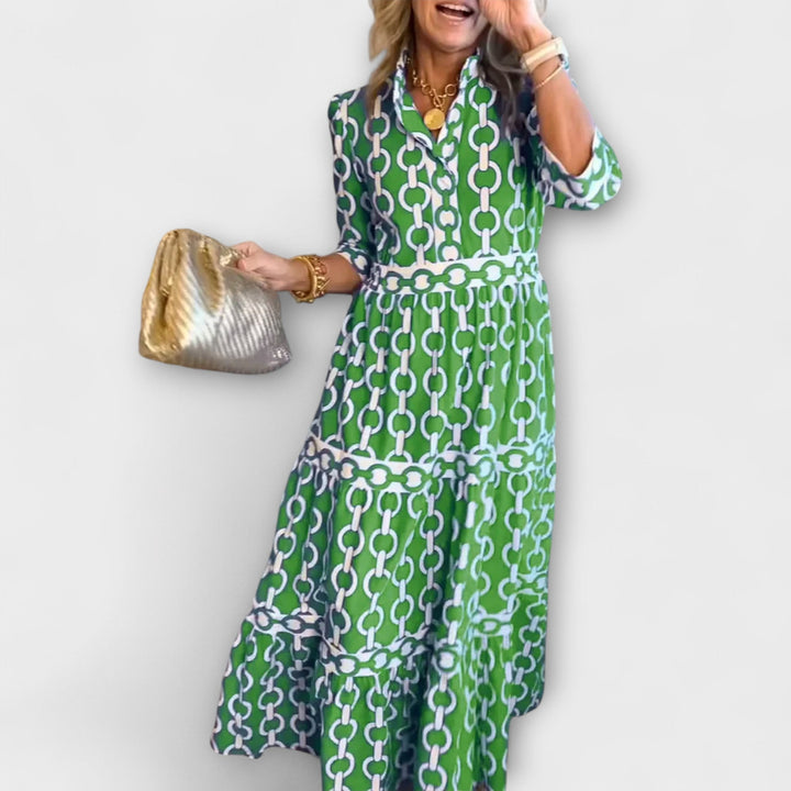 Vanessa | Chain Print Midi Dress