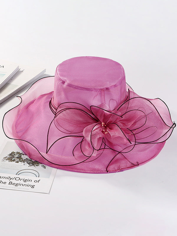 Sheer Flower Sun Hat