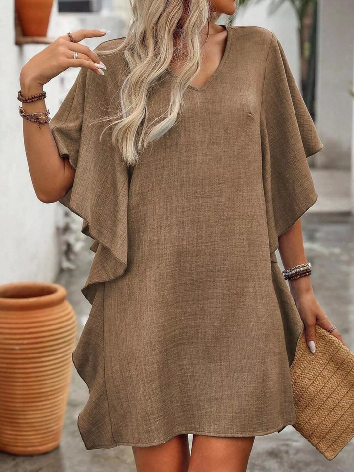 Kelsey | Flutter Sleeve Mini Dress