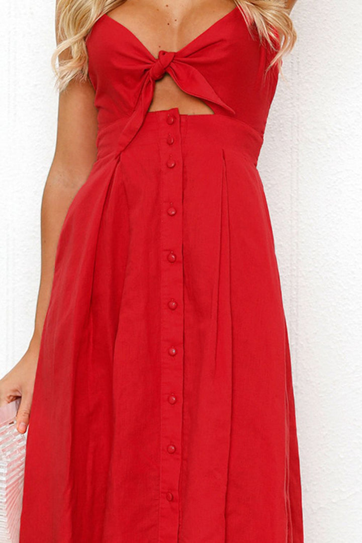 Mira | Sweetheart Cutout Midi Dress
