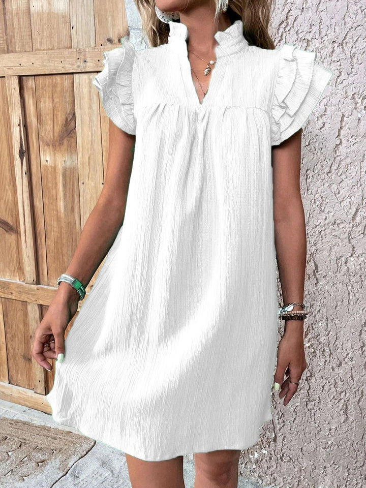 Vaelise | Ruffled Cap Sleeve Mini Dress