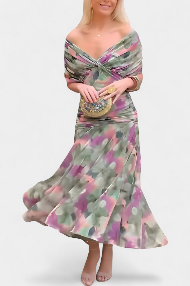 Adriana | Floral Pleated Dress