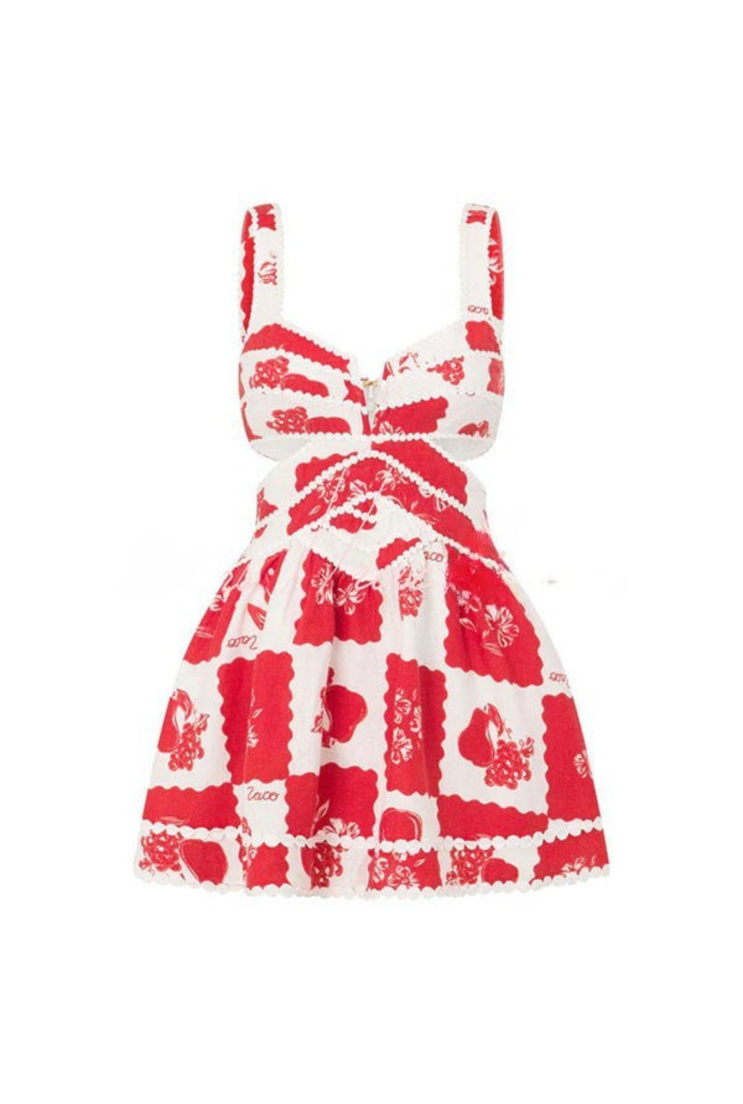 Zerina | Printed Cut-Out Mini Dress