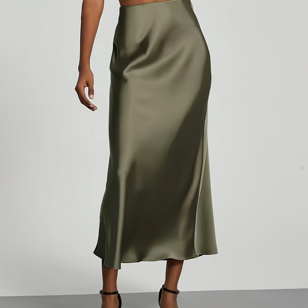 Arden | Jupe Midi Satinée pour Femme