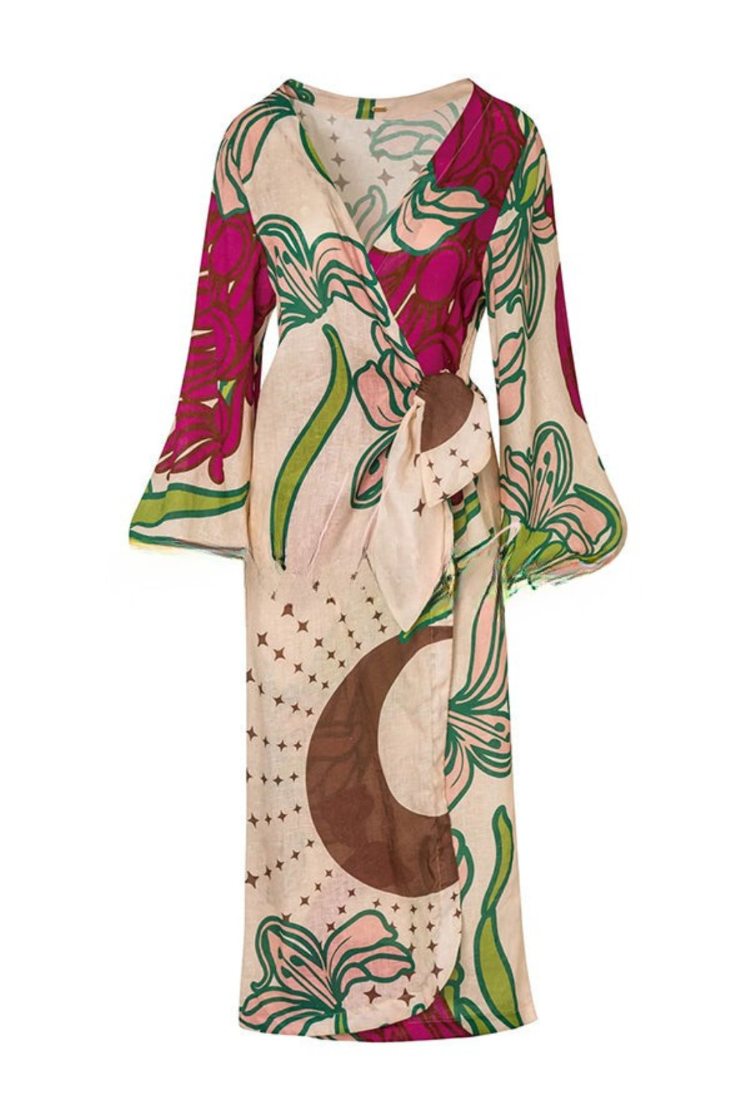 Vaselle | Printed Linen Maxi Dress