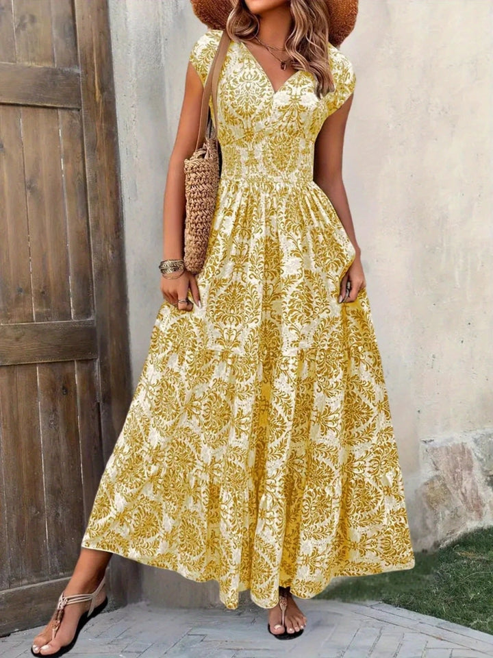Solara | Printed Tiered Maxi Dress