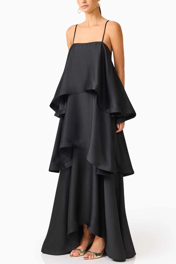 Eloria | Layered Satin Maxi Dress
