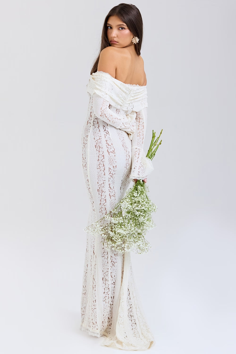 Cécile | Lace Off-Shoulder Maxi Dress