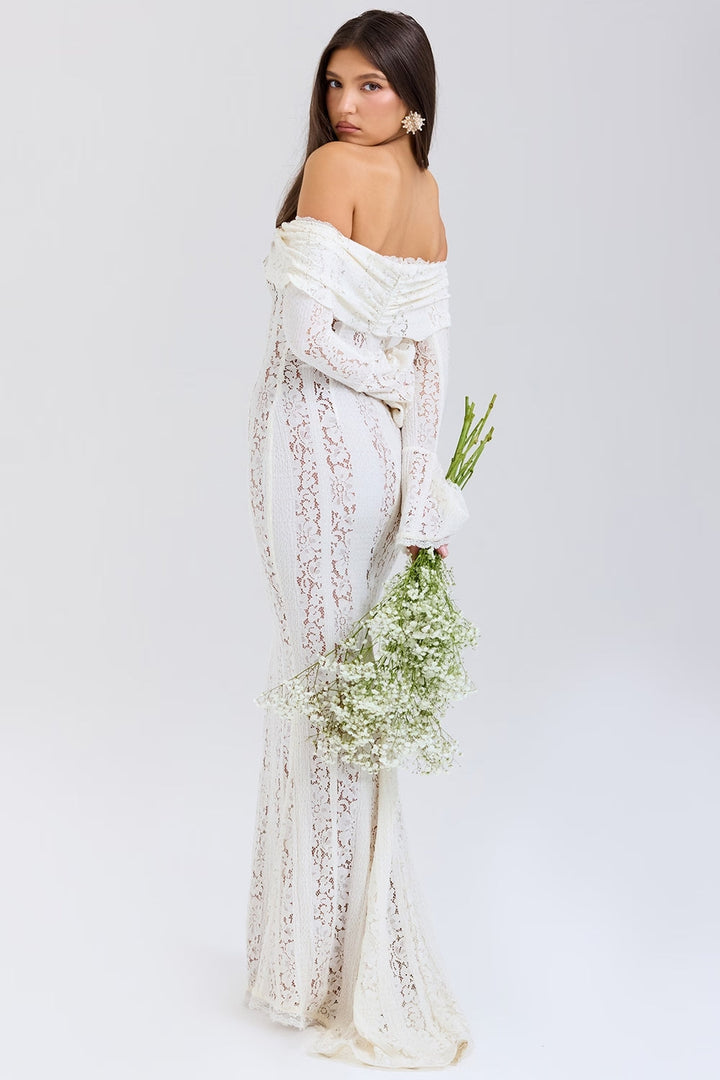 Cécile | Lace Off-Shoulder Maxi Dress