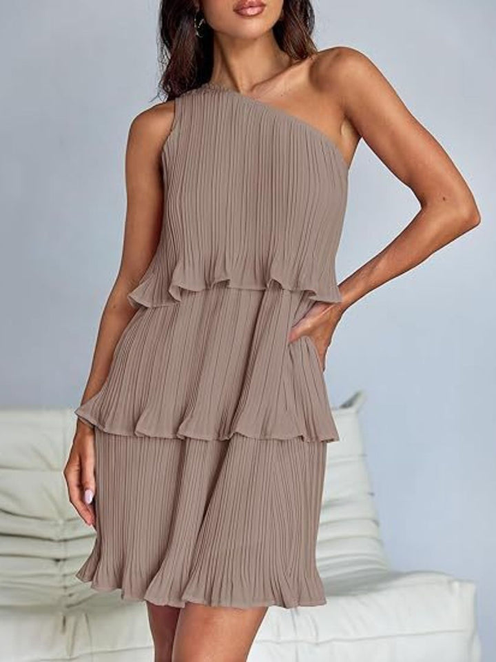 Soréva | One Shoulder Layered Mini Dress