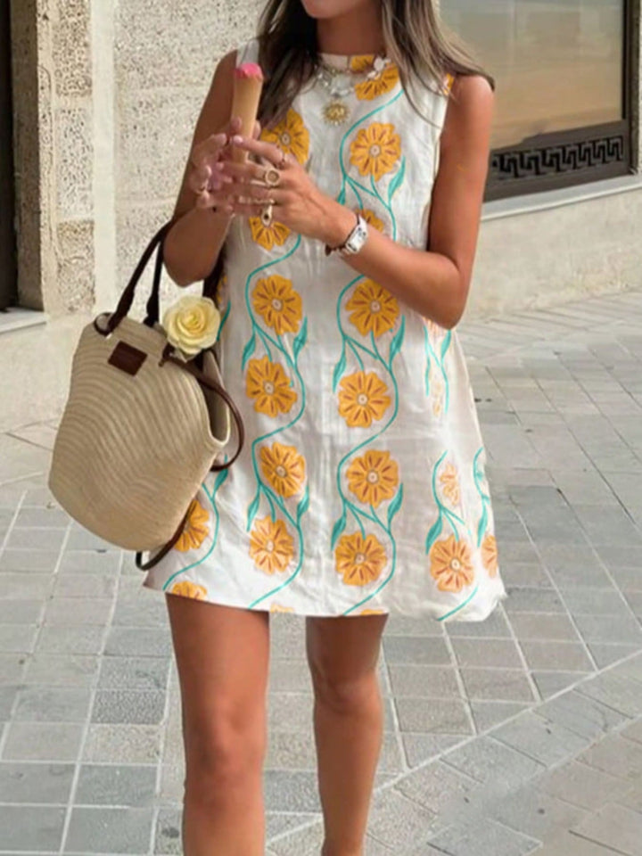Lioré | Floral Sleeveless Mini Dress