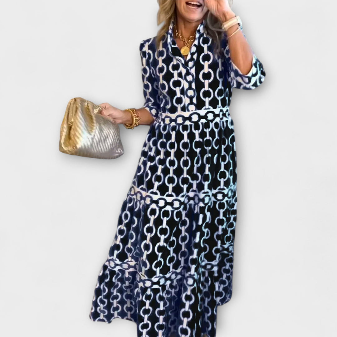 Vanessa | Chain Print Midi Dress