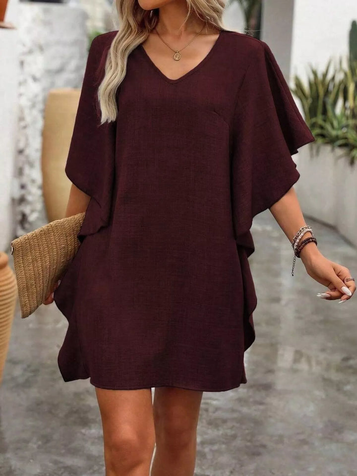 Kelsey | Flutter Sleeve Mini Dress