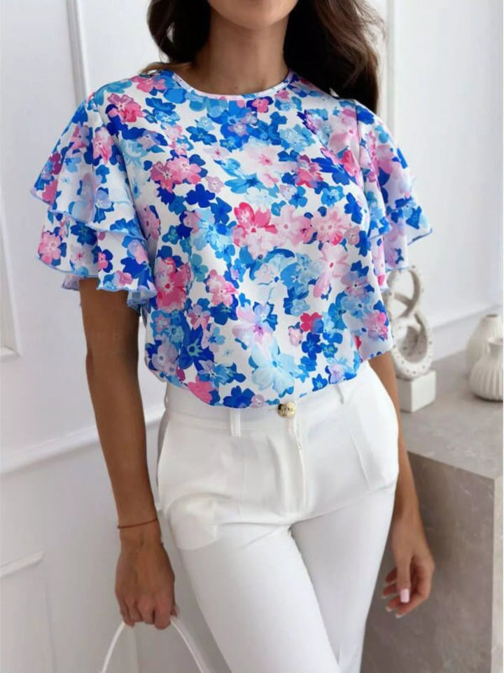 Seraphine | Floral Ruffle Blouse