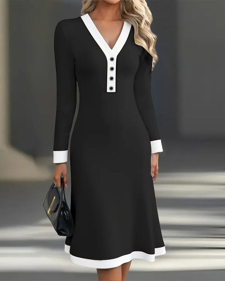 Kaylira | V-Neck Midi Dress
